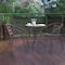 Flash Furniture Lila 23.75in Round Glass Top Metal Table with 2 Bronze Aluminum Slat Stack Chairs TLH-071RD-017CBZ2-GG - alternate 10
